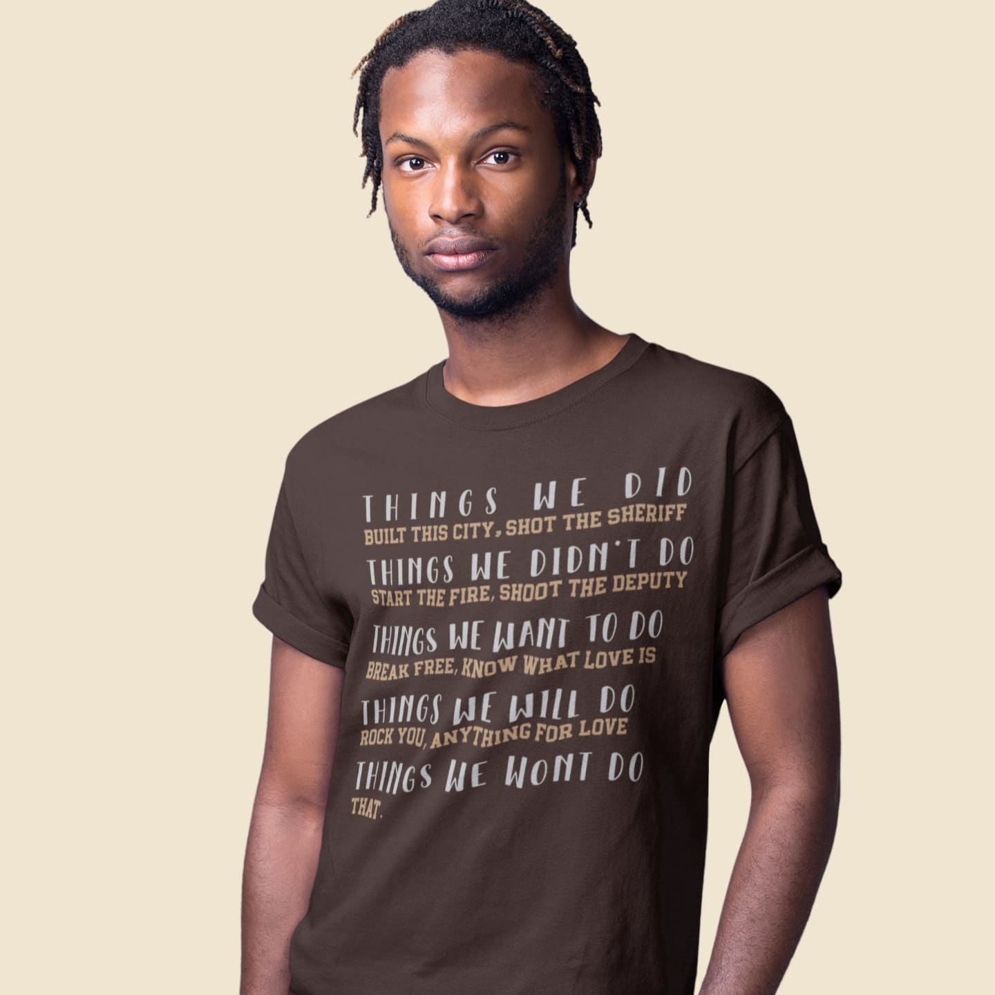 Things We Did Songs | Classic Rock Tshirt