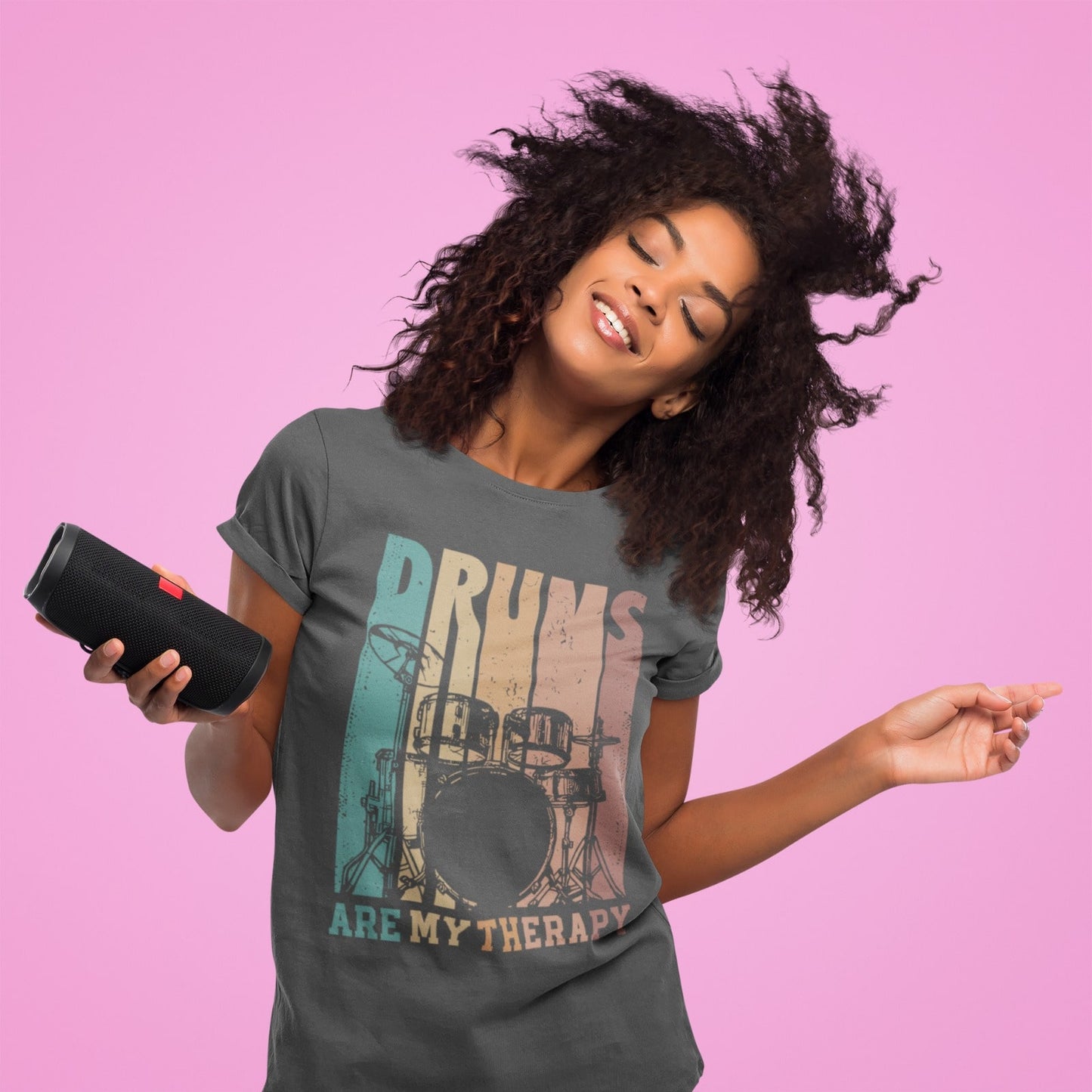 Drums Are My Therapy | Retro Drumkit Tshirt