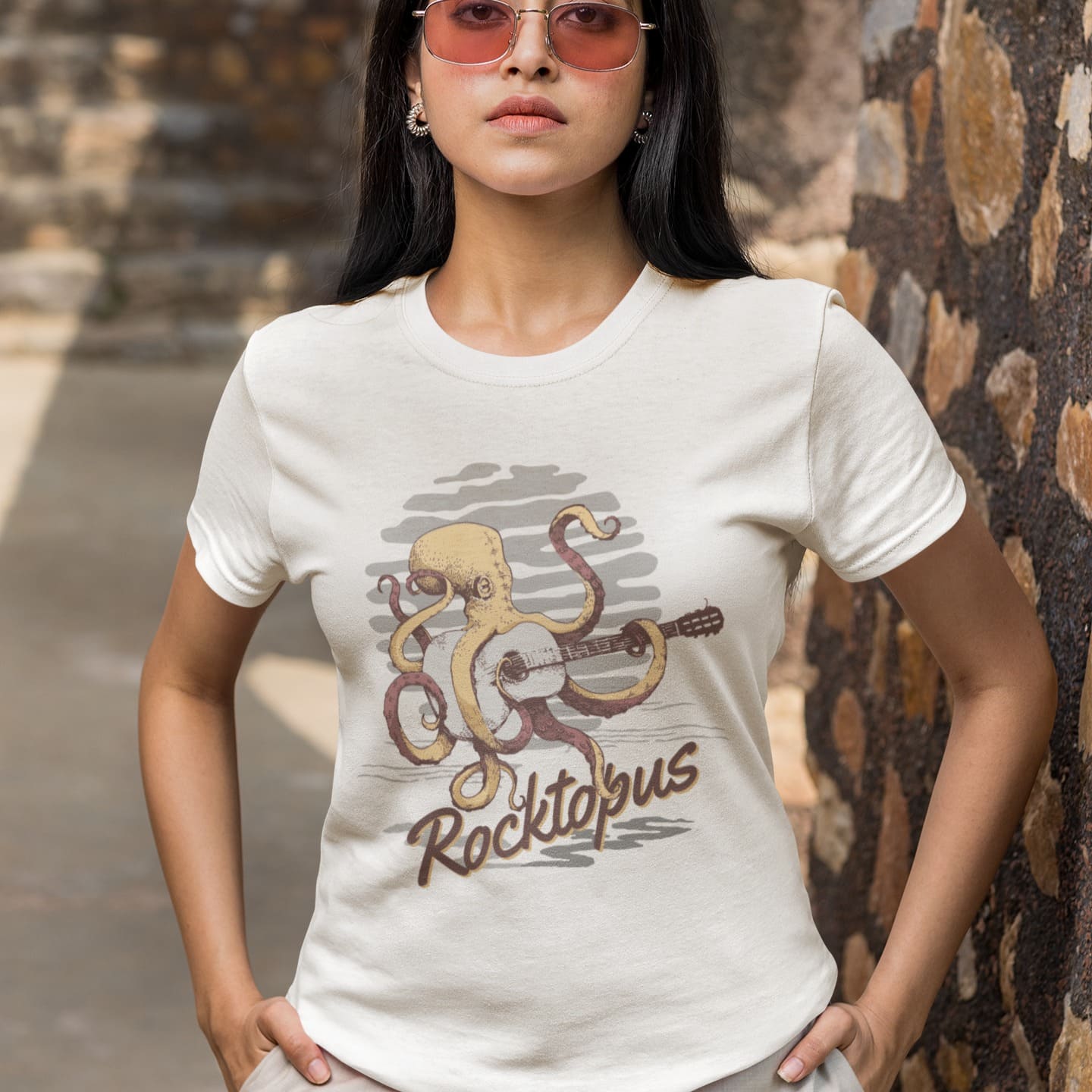 Rocktopus Guitarist | Ocean Rock Tshirt