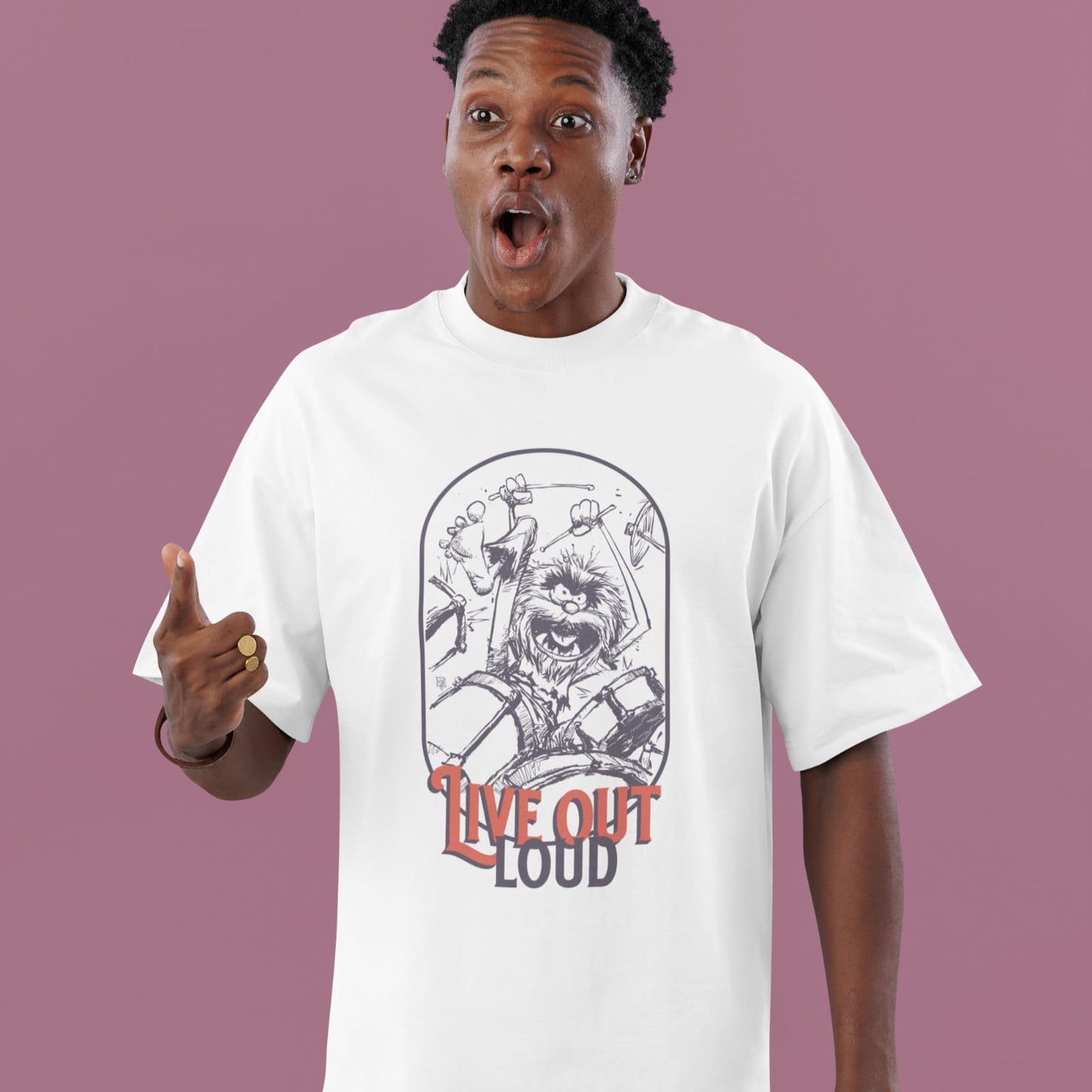 Live Out Loud | Rock And Roll Tshirt