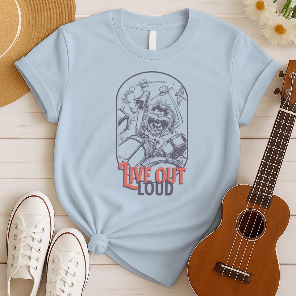 Live Out Loud | Rock And Roll Tshirt