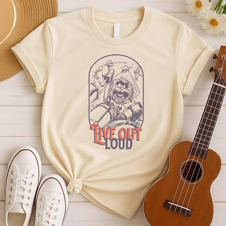 Live Out Loud | Rock And Roll Tshirt