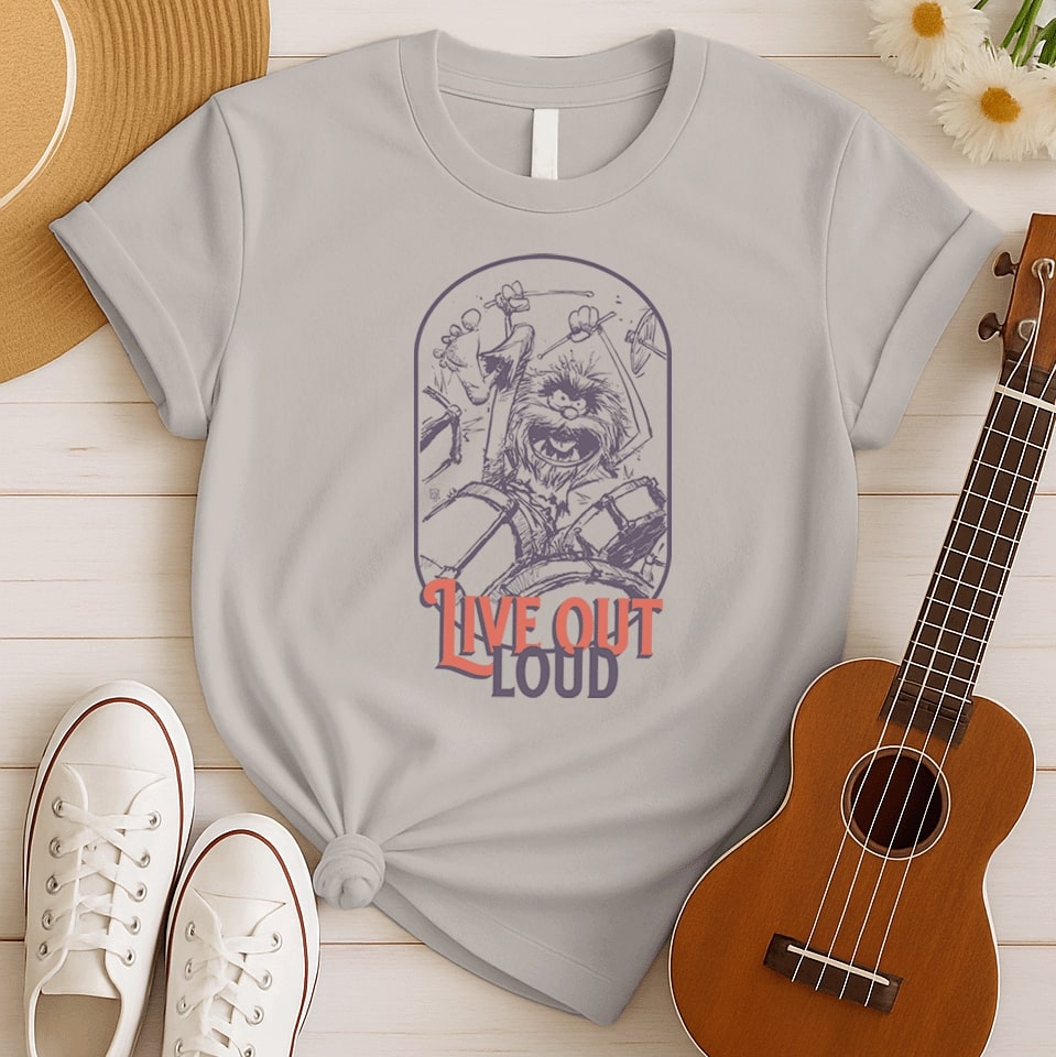 Live Out Loud | Rock And Roll Tshirt