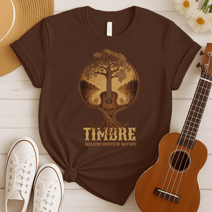 Timbre Tree Roots | Acoustic Nature Music Tshirt