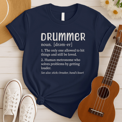 Funny Drummer Definition | Band Gift Tshirt