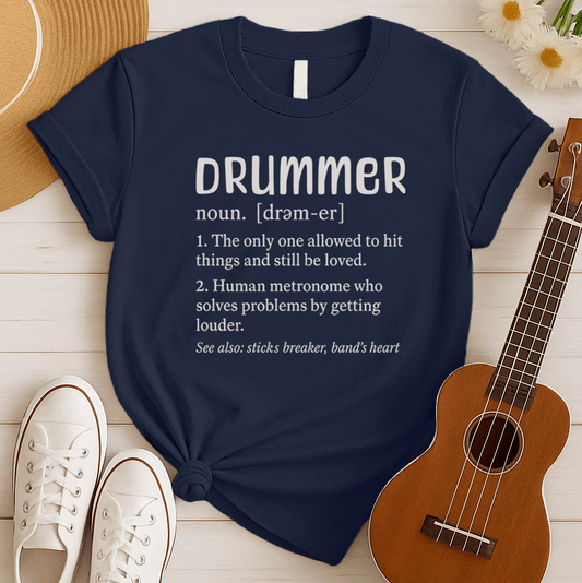 Funny Drummer Definition | Band Gift Tshirt