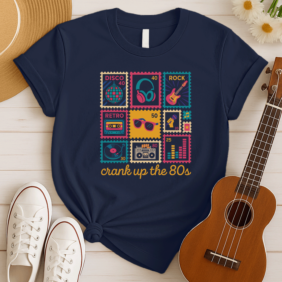 80s Music Disco | Retro Stamp Tshirt