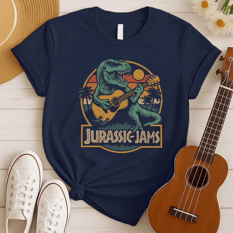 Dino Guitarist | Jurassic Jams Tshirt