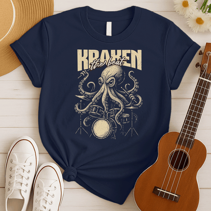 Kraken the Beat | Octopus Drummer Tshirt