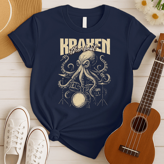Kraken the Beat | Octopus Drummer Tshirt