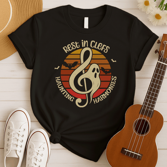 Rest In Clefs | Halloween Music Tshirt