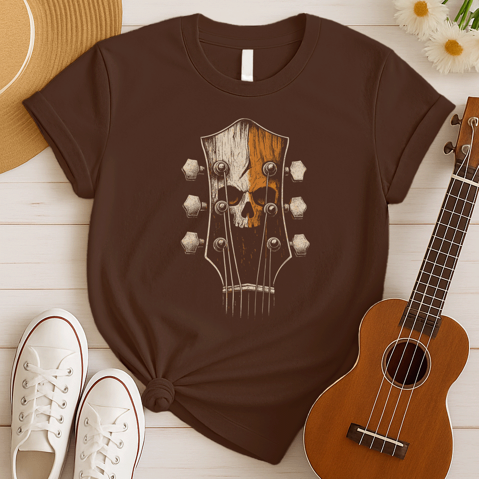 Skull Guitar Headstock | Hard Rock Tshirt