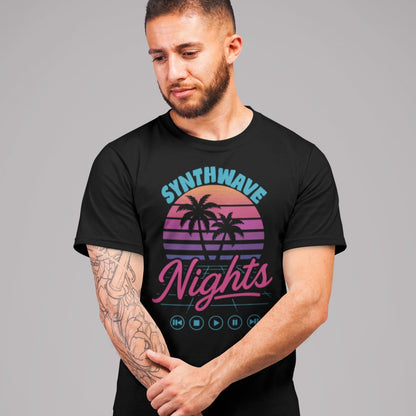80s Synthwave Night | Neon Music Tshirt