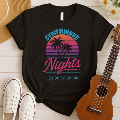 80s Synthwave Night | Neon Music Tshirt