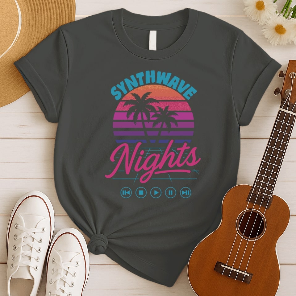 80s Synthwave Night | Neon Music Tshirt