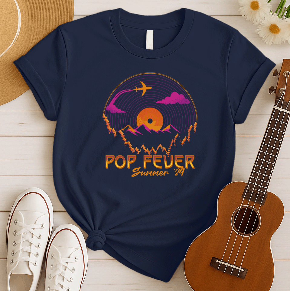 Pop Music Fever | 80's Summer Music Tshirt