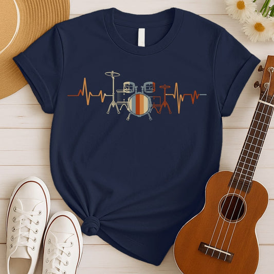 Vintage Drums Vibe | Rhythm Music Tshirt