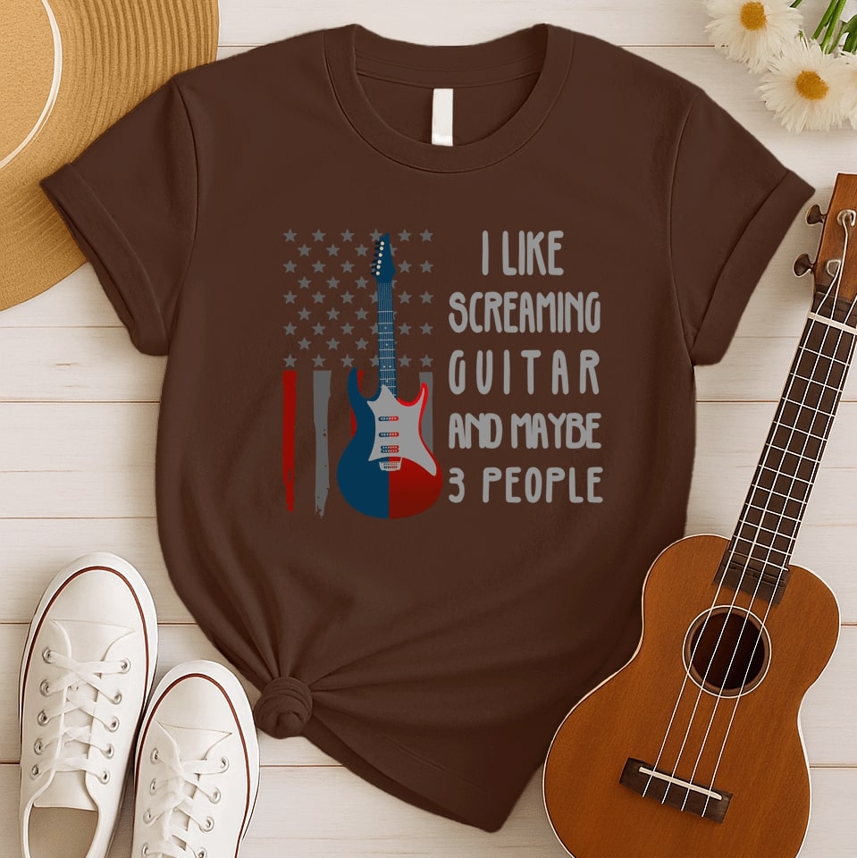 Screaming Guitar | Funny Rock Music Tee
