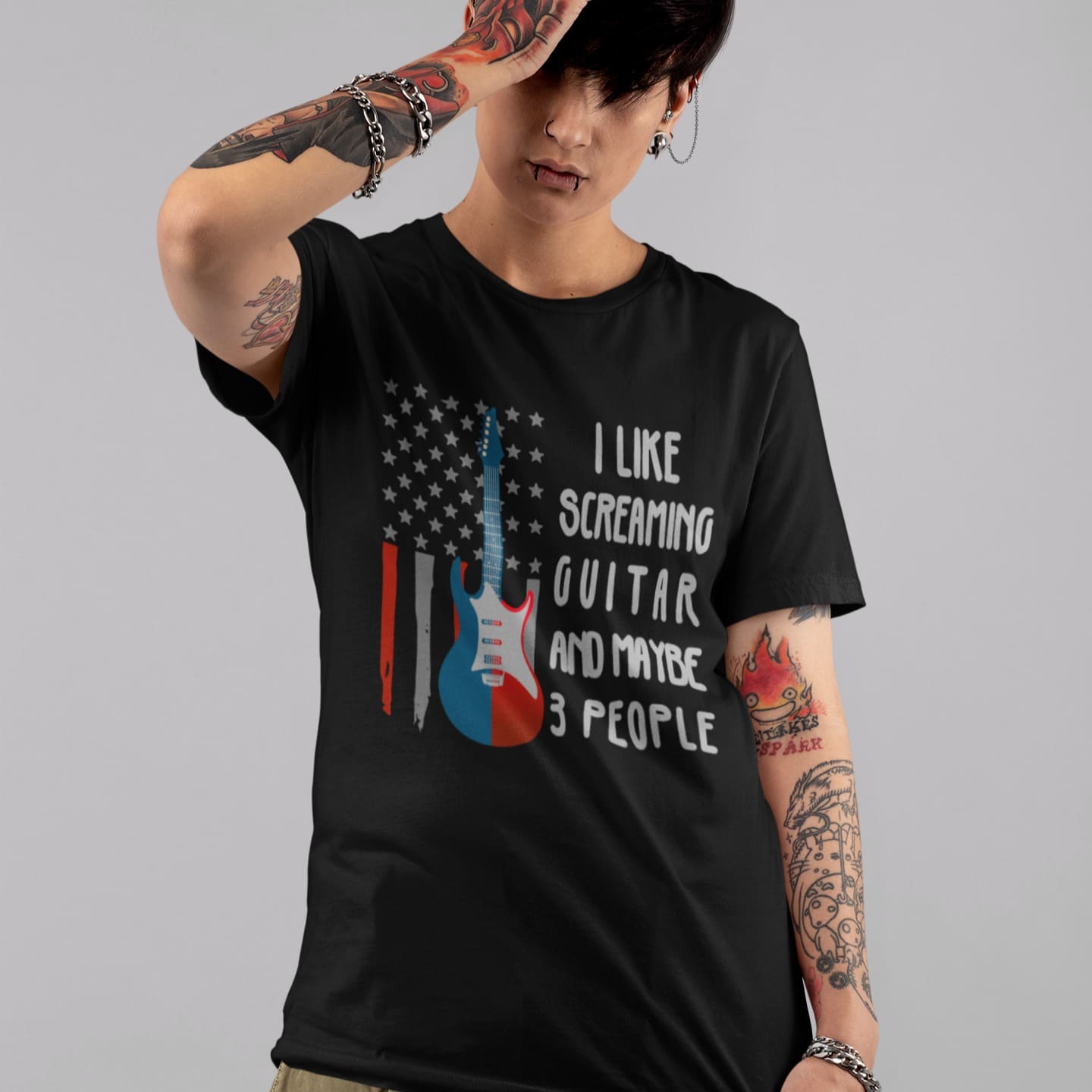 Screaming Guitar | Funny Rock Music Tee