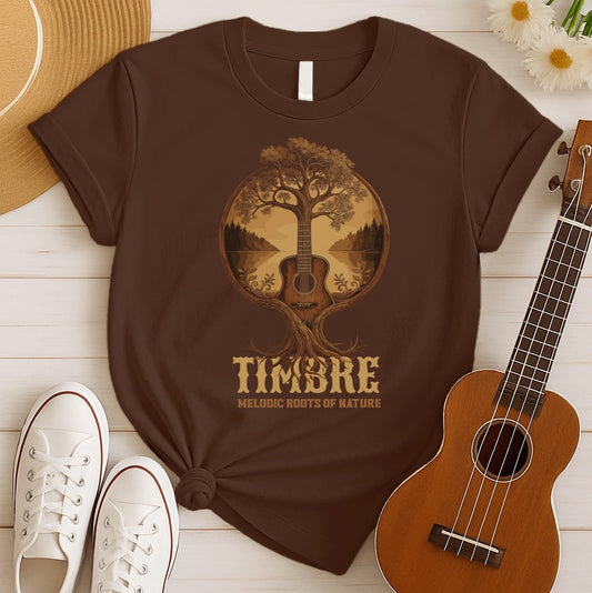 Timbre Tree Roots | Acoustic Nature Music Tshirt