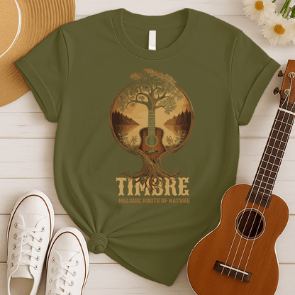 Timbre Tree Roots | Acoustic Nature Music Tshirt