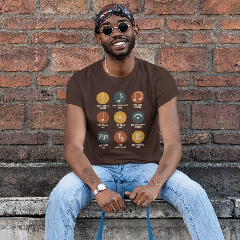 Music Note Personalities | Funny Musician Tshirt