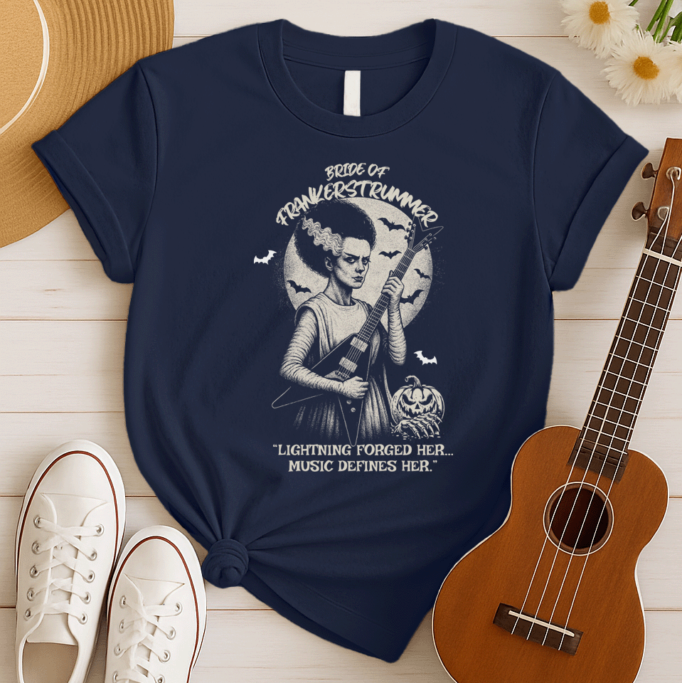 Bride of Frankenstrummer | Rock Halloween Tshirt