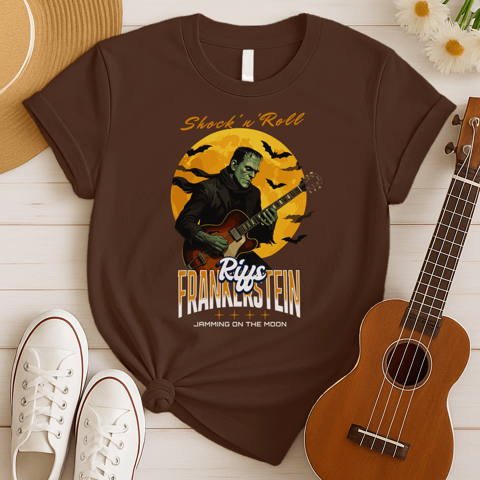 Frankenstein Riffs | Shock N Roll Guitar Tshirt
