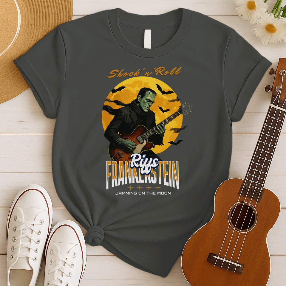 Frankenstein Riffs | Shock N Roll Guitar Tshirt