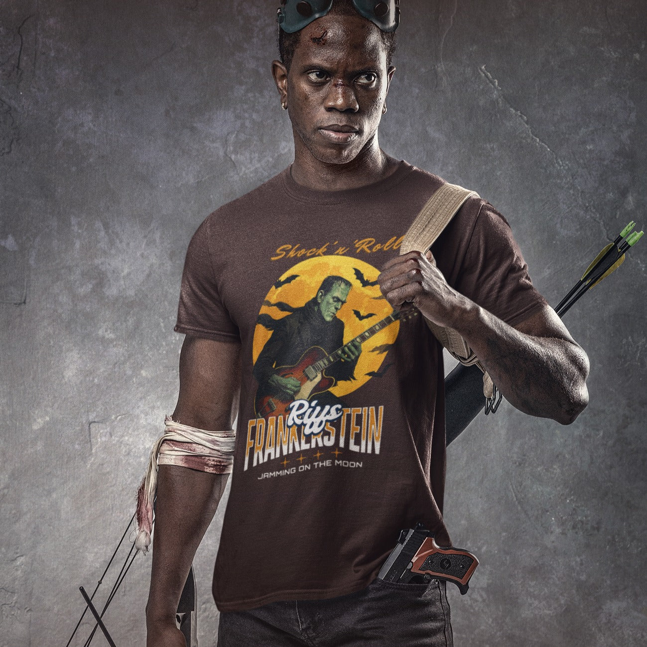Frankenstein Riffs | Shock N Roll Guitar Tshirt