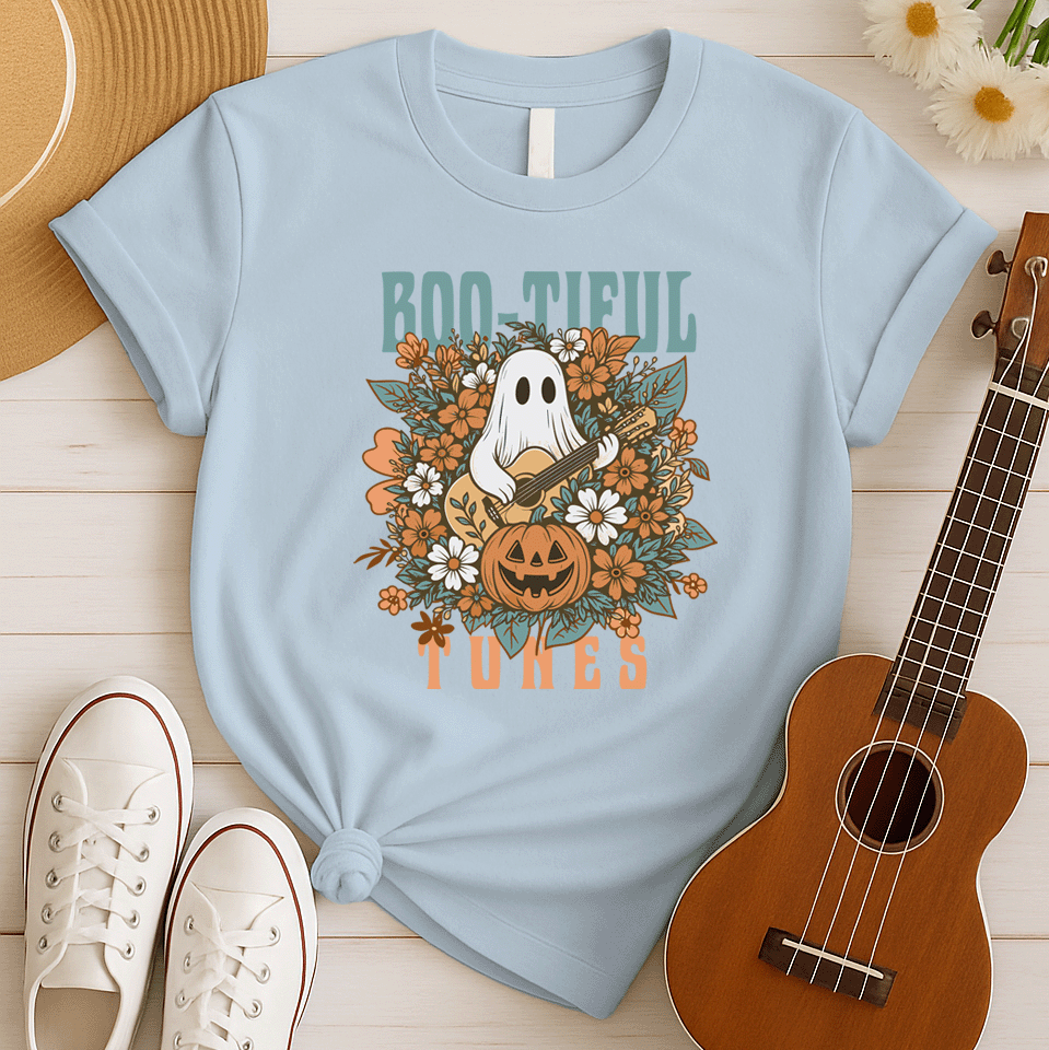 Boo-tiful Tunes | Halloween Ghost Tshirt