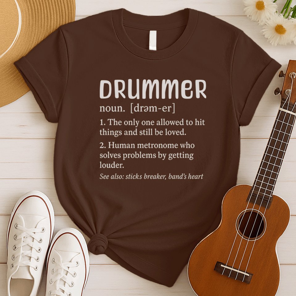 Funny Drummer Definition | Band Gift Tshirt