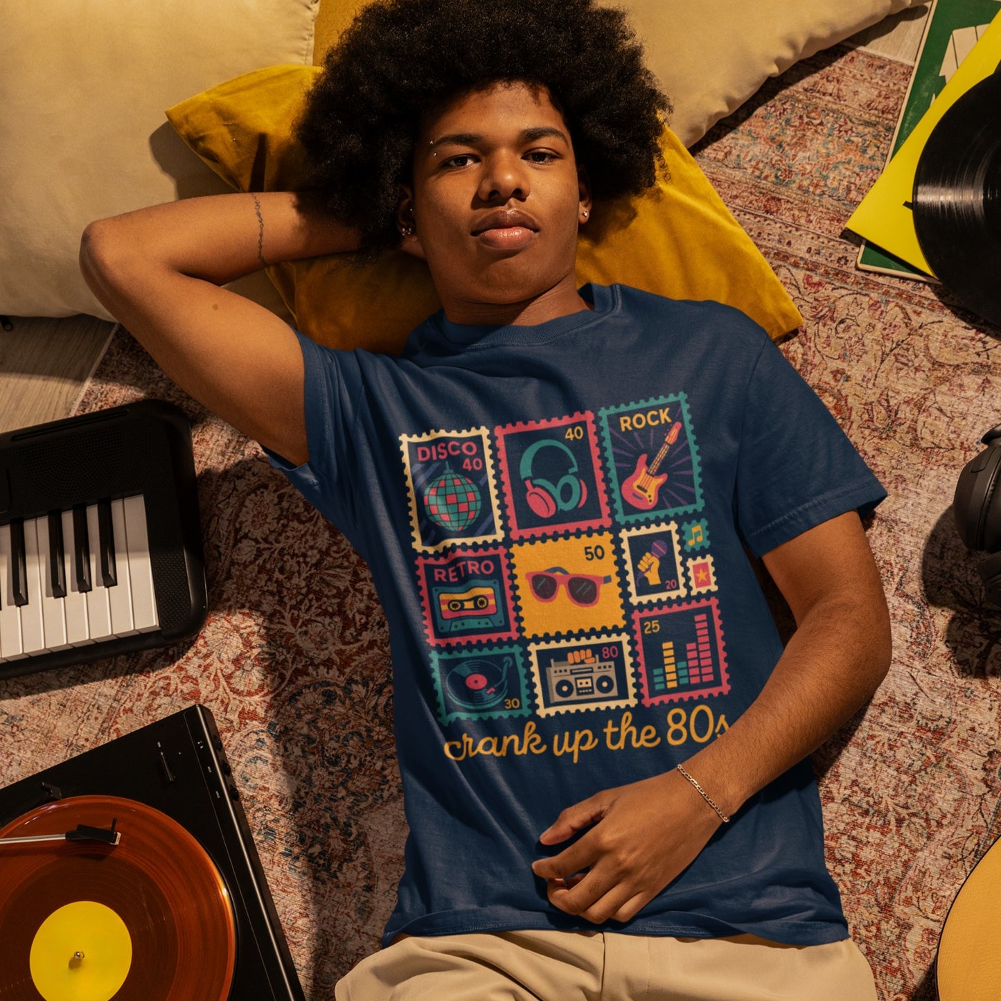 80s Music Disco | Retro Stamp Tshirt
