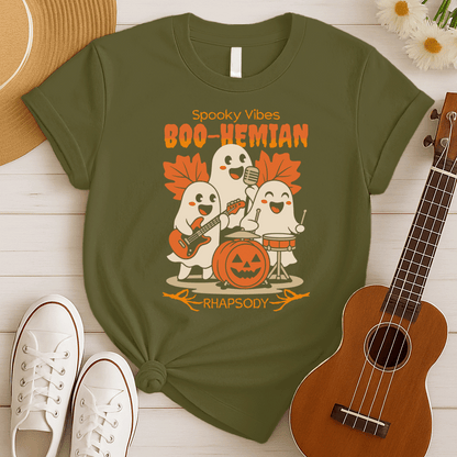Boo-hemian Rhapsody | Spooky Ghost Band Tshirt