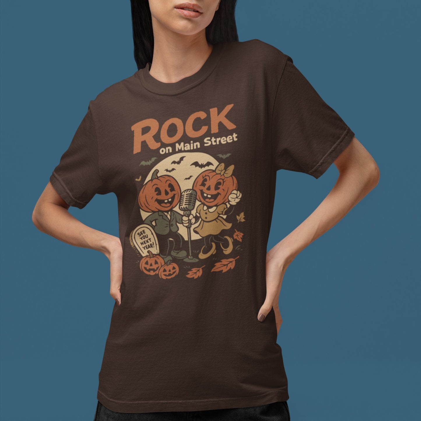 Rock on Main Street | Halloween Retro Tshirt