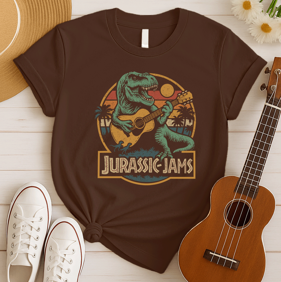 Dino Guitarist | Jurassic Jams Tshirt