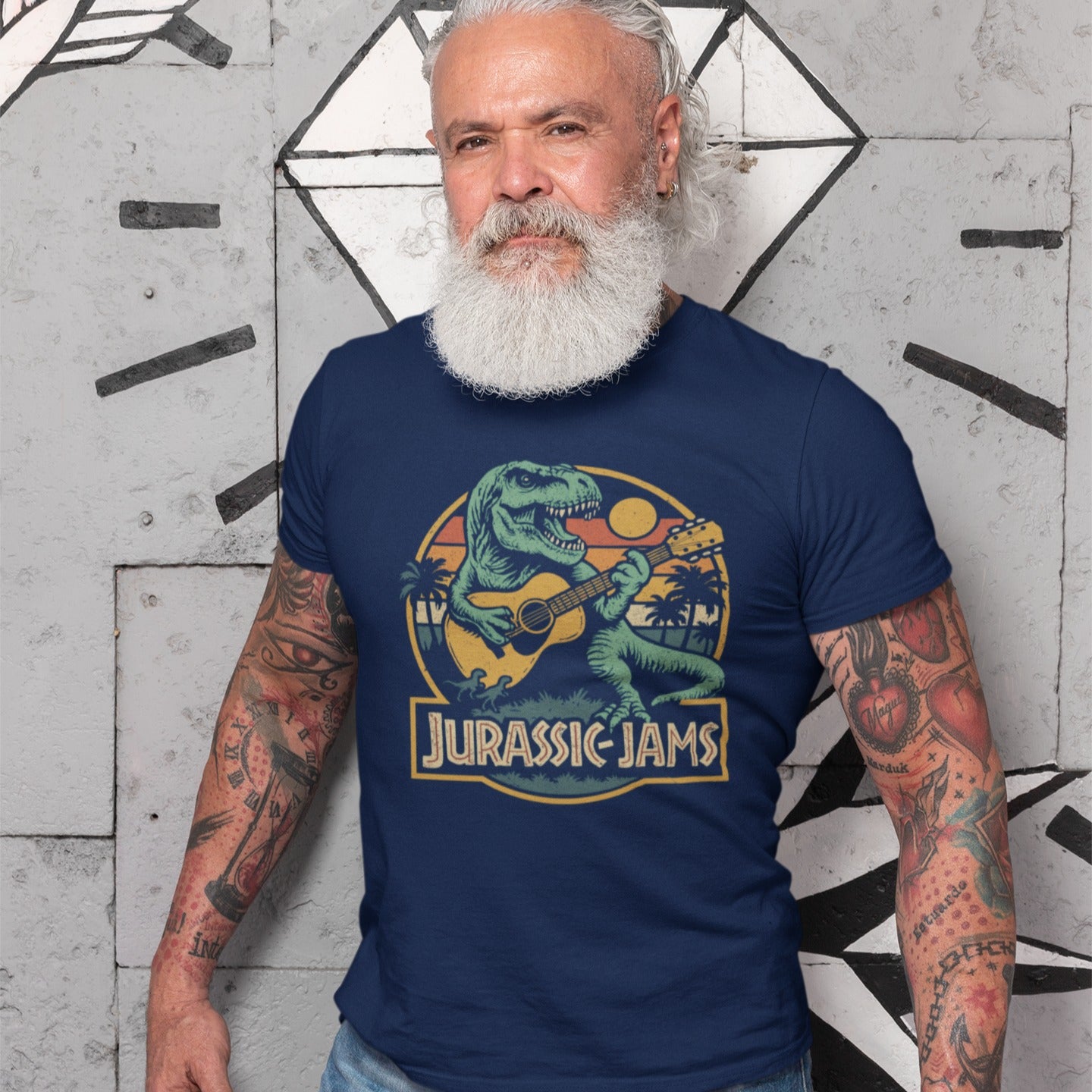 Dino Guitarist | Jurassic Jams Tshirt