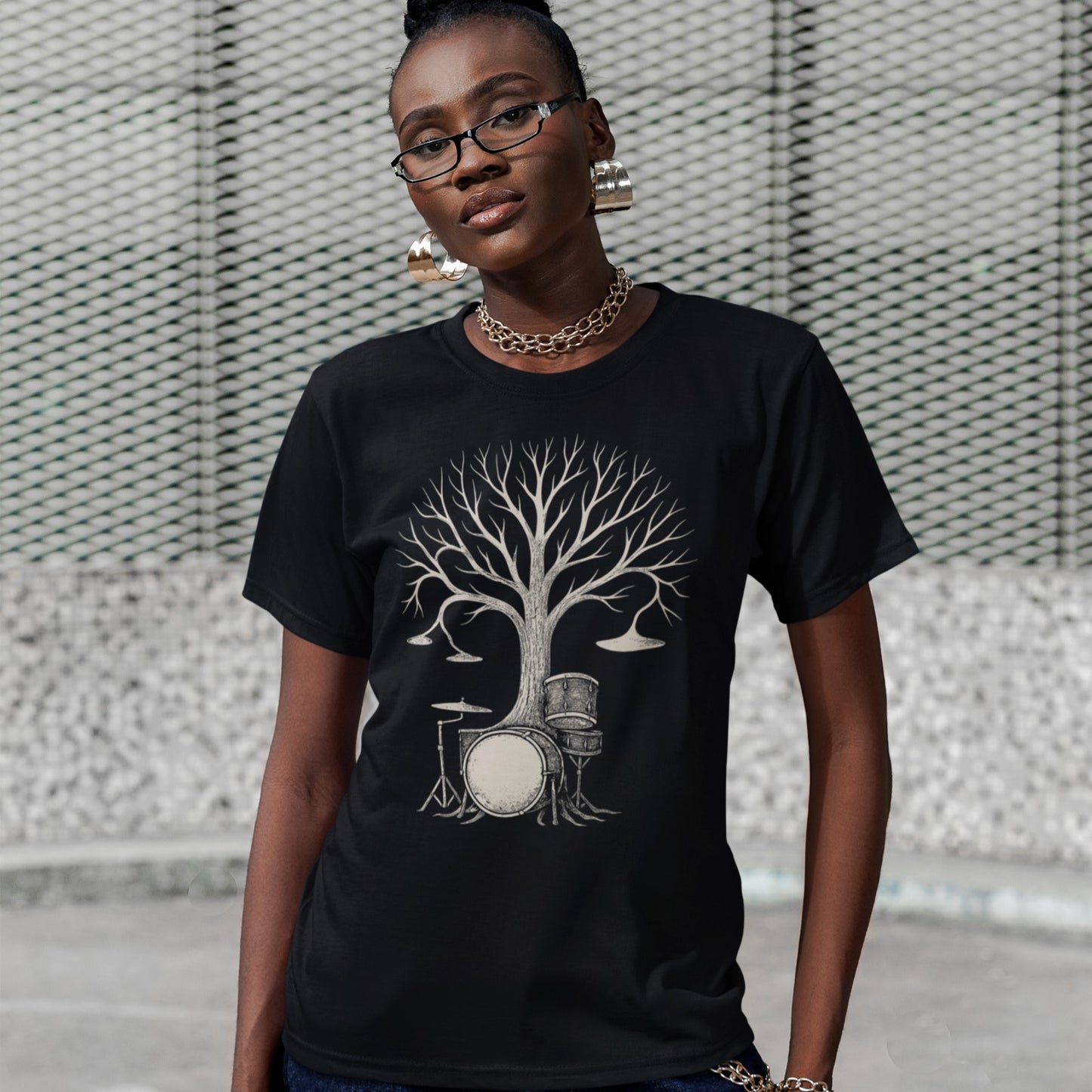 Drum Kit Tree | Drummer Gift Tshirt