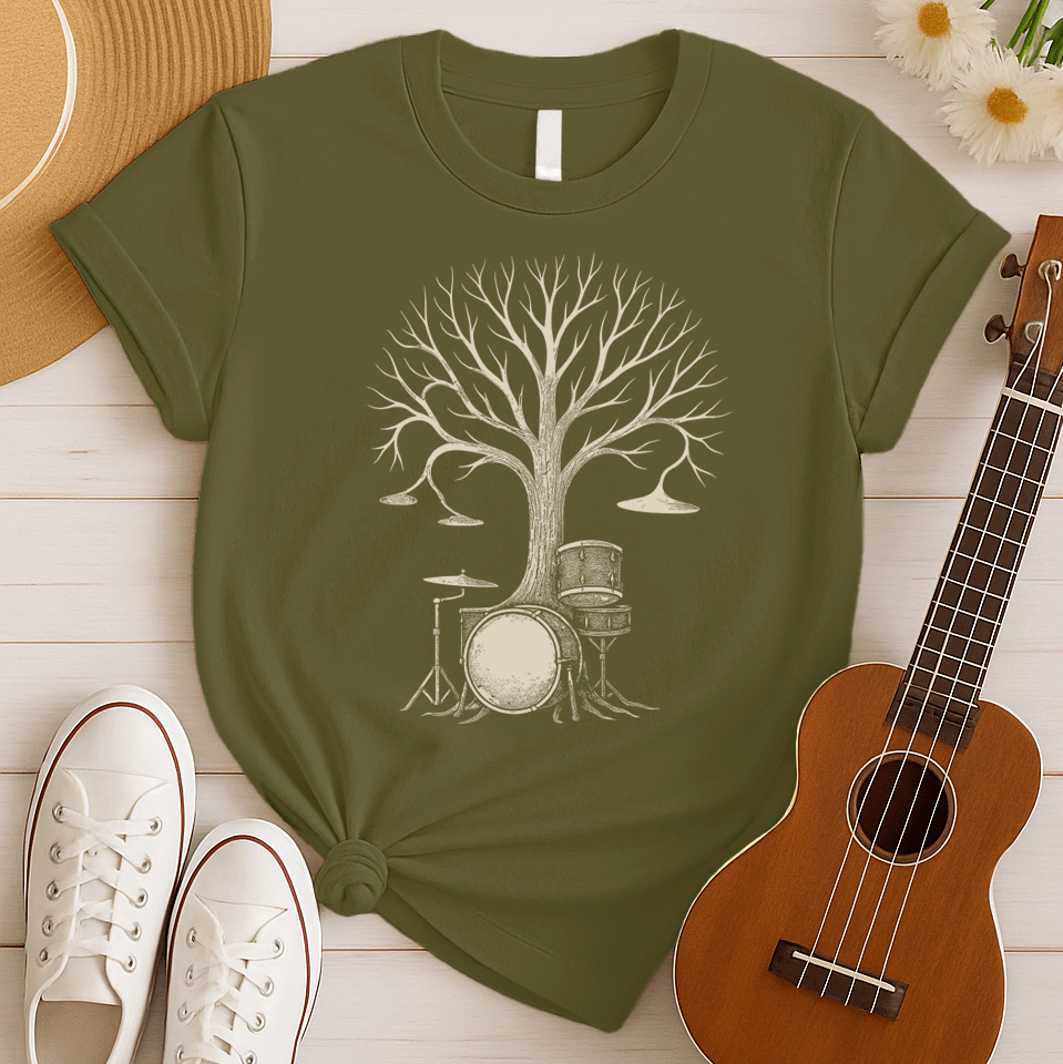Drum Kit Tree | Drummer Gift Tshirt