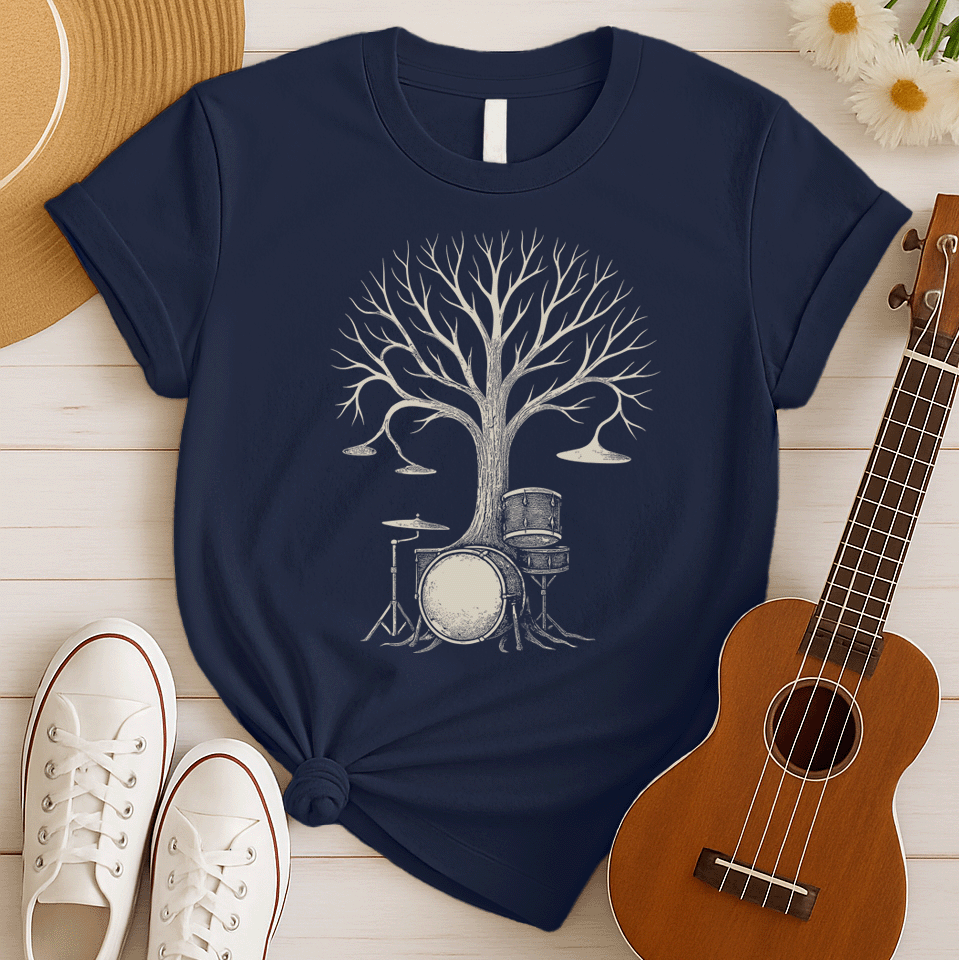 Drum Kit Tree | Drummer Gift Tshirt