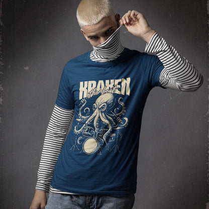 Kraken the Beat | Octopus Drummer Tshirt