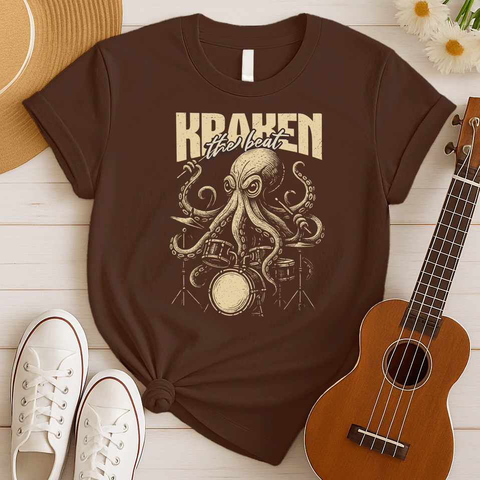 Kraken the Beat | Octopus Drummer Tshirt