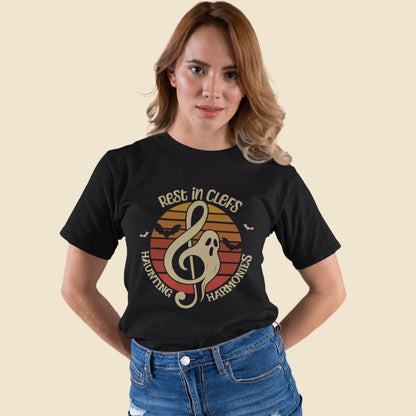 Rest In Clefs | Halloween Music Tshirt