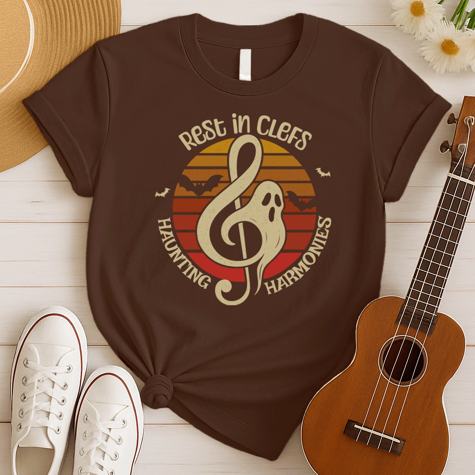 Rest In Clefs | Halloween Music Tshirt