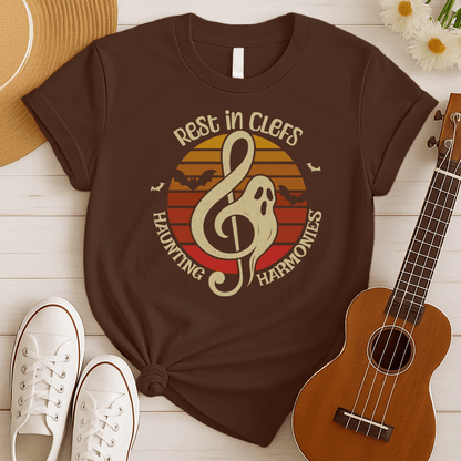 Rest In Clefs | Halloween Music Tshirt