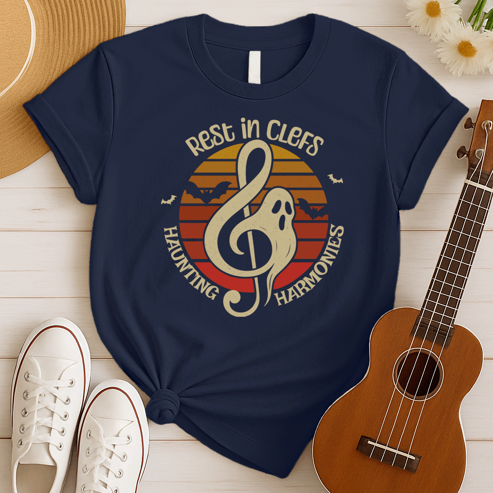 Rest In Clefs | Halloween Music Tshirt