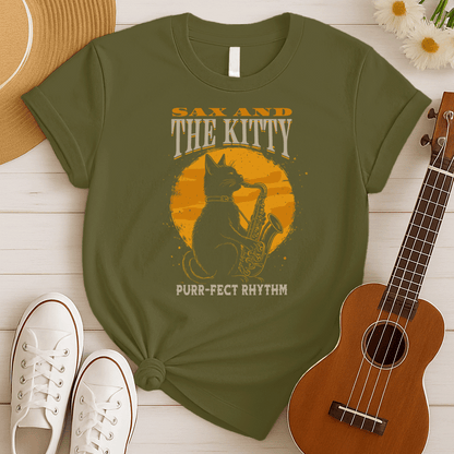Sax and the Kitty | Purrfect Music Tshirt