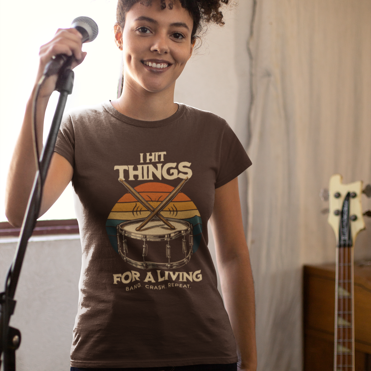 I Hit Things | Funny Drummer Tshirt