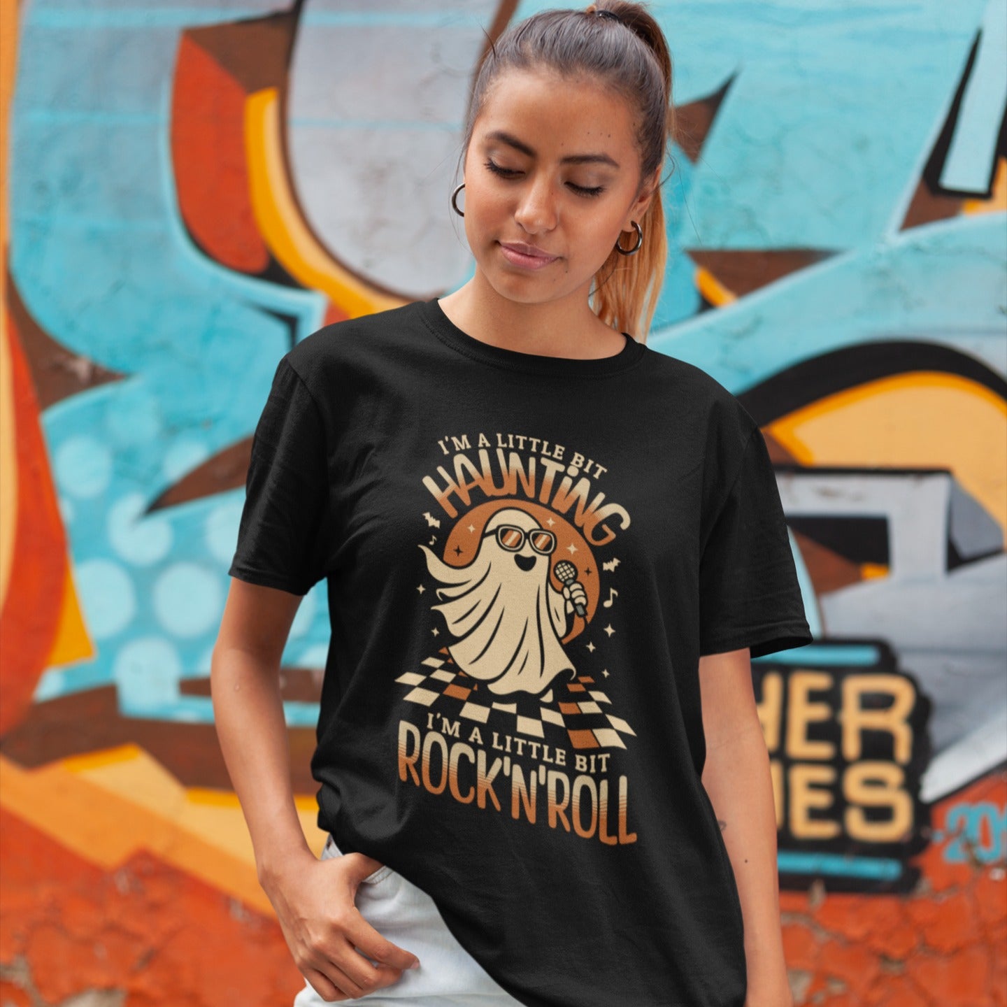 Rock 'n' Roll Ghost | Halloween Party Tshirt