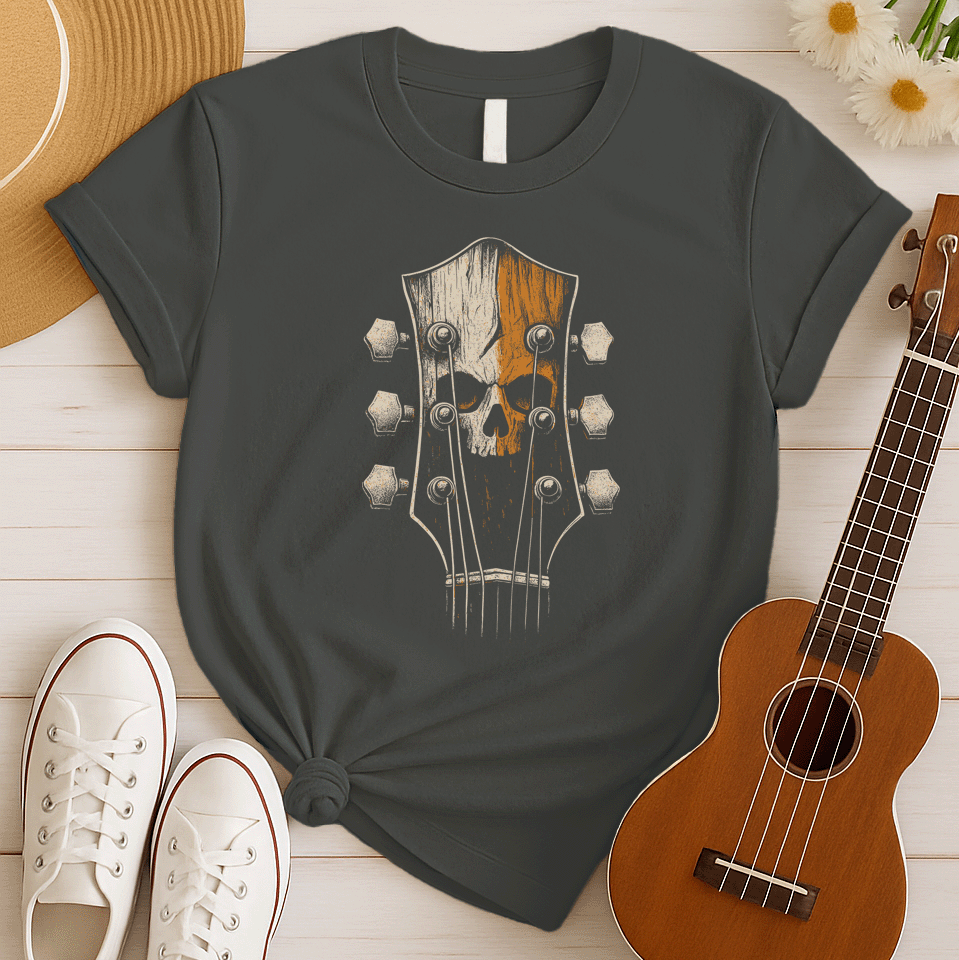 Skull Guitar Headstock | Hard Rock Tshirt